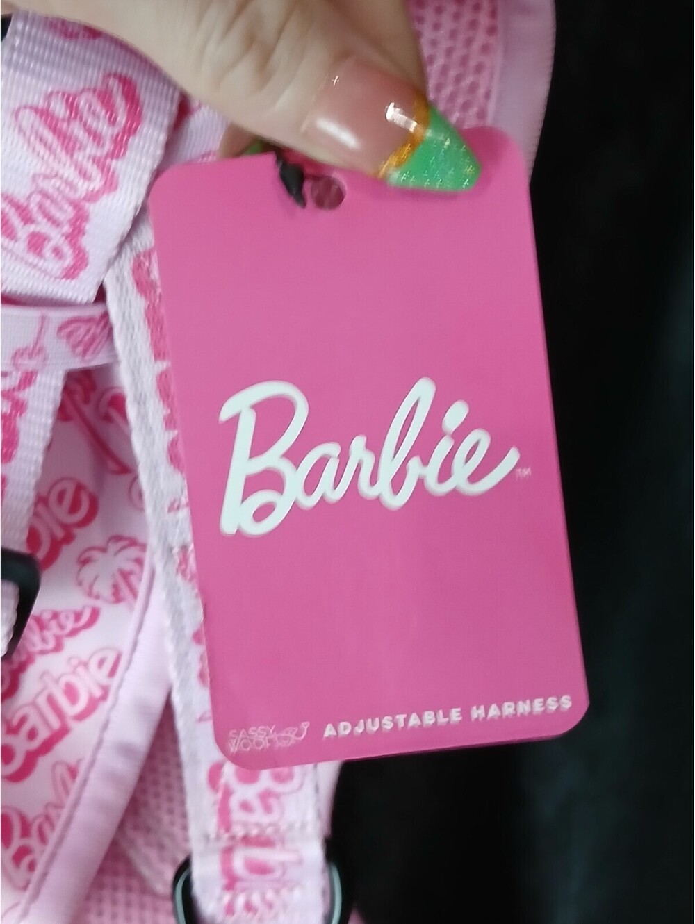 NWT Barbie x Sassy Woof XXL Adjustable Dog Harness Pink Pet Harness Barbiecore - Picture 4 of 7